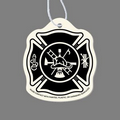 Paper Air Freshener W/ Tab- Maltese Cross (Fireman's Badge)